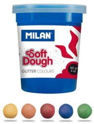 MILAN Plastilina usoara Glitter MILAN 913505G, 5 x 142 g (913505G)