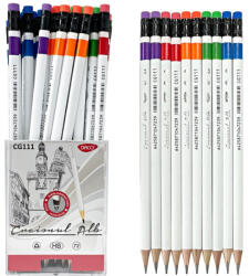 Daco Creion negru cu radiera Daco CG111, Creionul alb (CG111)