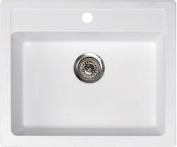 Metalac Quadro 60 Metalac Gránit Mosogatótálca - Extra mély, Egymedencés, Négyzet, Fehér