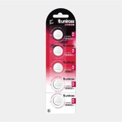 Uniross CR2032 3V lítium gombelem 5db/csomag (U5CR2032) - officedepot