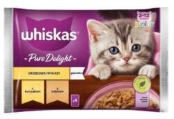Whiskas Junior tasak 4x85g Baromfi zselés fánkok nedves cicatáp zselében: csirke, pulyka