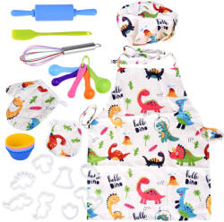 Inlea4Fun Set bucătărie pentru copii 28 piese - Inlea4Fun - dinosauri (JO-ZA4419)