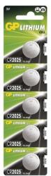 GP Batteries Lítium gombelem CR2025, 5db 1042202515 (1042202515)