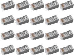 EMOS Konnektor RJ45 FTP kábelhez (drót) CAT5E, 20db 1821100100 (1821100100)