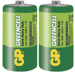 GP Batteries Cink-klorid elem Greencell R20 (D), 2db 1012412000 (1012412000)