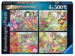 Ravensburger 17139 - Happy Days - Mesés kertek - 4 x 500 db-os puzzle (17139)