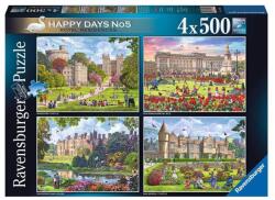 Ravensburger 17140 - Happy Days - Királyi rezidenciák - 4 x 500 db-os puzzle (17140)