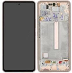 Samsung GH82-28024C Gyári Samsung Galaxy A53 5G OLED kijelző érintővel Barack kerettel előlap (GH82-28024C)