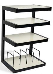 NorStone Esse Hifi Vinyl készüléktartó állvány fekete-frosted