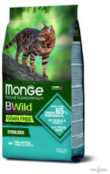 Monge BWild Grain Free Cat 1, 5 kg Sterilised Tonhal & borsó (ivartalanított macskáknak)