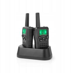 Nedis WLTK1010BK walkie-talkie szett akár 10 km-es hatótávolsággal, 8 csatornával, VOX-szal, 2 db-os, nab (WLTK1010BK)