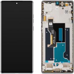Motorola Edge 50 Fusion Előlap Keret+LCD Kijelző+Érintőpanel, Kék, Marshmallow Blue (5D68C24344, 5D68C24359, 5D68C24635) Gyári, Service Pack