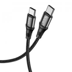 hoco. X50 USB-C To USB-C, adatkábel, töltőkábel, fekete (100W, 5A, 1m)