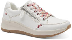 Jana női sportos fűzős cipzáras fehér sneaker félcipő 23780-44-100 07528