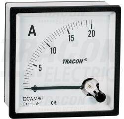 TRACON DCAM96-0, 02 Analóg egyenáramú ampermérő közvetlen méréshez (DCAM96-0e02)