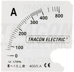 TRACON SCALE-DC72-400/75MV Skálalap DCVM-72B alapműszerhez (SCALE-DC72-400per75MV)