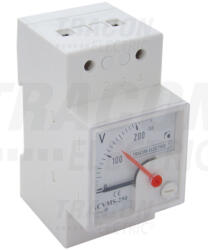 TRACON DCVMS-X/75 Sínre pattintható analóg egyenáramú alapműszer sönthöz (DCVMS-Xper75)