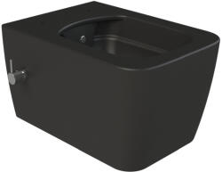 CeraStyle HERA fali WC - MATT FEKETE - BEÉPÍTETT bidé funkcióval - perem nélküli - mély öblítés (HC01706PH05) - globalvivamarket