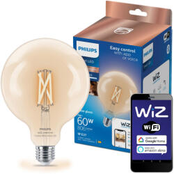 Philips LED izzó E27 G125 7W = 60W 2700-6500K FILAMENT SMART WiFi Philips WiZ (PHWIZ0770)