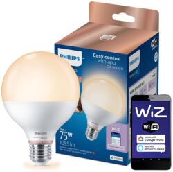 Philips LED izzó E27 G95 11W = 75W 1055lm 2700-6500K SMART WiFi Philips WiZ (PHWIZ0761)