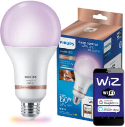 Philips LED izzó E27 A80 18.5W = 150W 2200-6500K TW + RGB többszínű SMART WiFi Philips WiZ (PHWIZ0615)