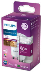 Philips LED halogén izzó GU10 PAR16 4W = 50W 355lm 3000K meleg 36° PHILIPS szabályozható (8718699775810)