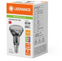 OSRAM LED izzó R50 E14 5, 9W = 60W 350lm 2700K meleg fehér SZÍNSZŐTÉTELES LEDVANCE (4099854058608)