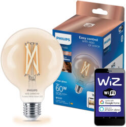 Philips LED izzó E27 G95 7W = 60W 2700-6500K FILAMENT SMART WiFi Philips WiZ (PHWIZ0765)
