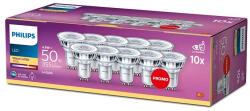 Philips 10 db LED halogén izzó készlet GU10 PAR16 4.6W = 50W 355lm 2700K Meleg 36° PHILIPS (8718696778265)