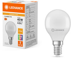 OSRAM LED izzó P45 E14 4, 9W = 40W 470lm 2700K meleg fehér LEDVANCE (4099854075483)