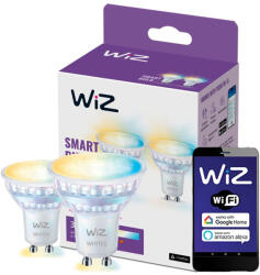 Philips 2x LED izzó GU10 4.7W = 50W 2700-6500K 36° SMART WiFi/Bluetooth WiZ (PHWIZ0586)