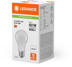 OSRAM LED izzó A60 E27 8W = 60W 806lm 4000K semleges fehér LEDVANCE (4099854049149)