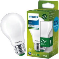 Philips LED izzó E27 A60 210, 9lm/W 2, 3W = 40W 485lm 4000K semleges szálas tejszerű PHILIPS rendkívül hatékony (8720169187610)