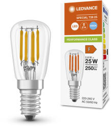OSRAM LED izzó T26 E14 2, 8W = 25W 250lm 6500K hideg fehér FILAMENT LEDVANCE (4099854066498)