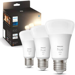 Philips 3PAK LED izzó E27 A60 9W 2700K meleg PHILIPS HUE fehér Bluetooth Zigbee (8719514329881)