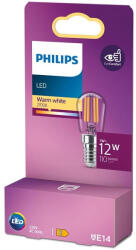 Philips LED-es gyertyakörte E14 S26 1W = 12W 110lm 2700K meleg 270°-os izzószál PHILIPS (8719514441415)