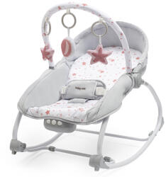 Baby Mix Hintáztatható Rezgő Pihenőszék-Rózsaszín csillagok