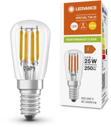 OSRAM LED izzó T26 E14 2, 8W = 25W 250lm 2700K meleg fehér FILAMENT LEDVANCE (4099854066320)