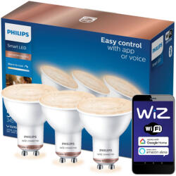Philips 3x LED izzó GU10 4.7W = 50W 2700-6500K SMART WiFi Philips WiZ (PHWIZ0825)