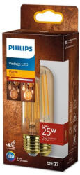 Philips LED izzó E27 T32 3.1W = 25W 250lm 1800K meleg izzószál borostyán PHILIPS (8720169191419)