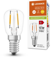 OSRAM LED izzó T26 E14 1.3W = 10W 110lm 2700K meleg fehér FILAMENT LEDVANCE (4099854066108)