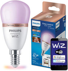 Philips LED izzó E14 P45 4, 9W = 40W 2200-6500 + RGB többszínű SMART WiFi Philips WiZ (PHWIZ0720)
