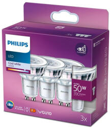 Philips 3x LED halogén izzó készlet GU10 PAR16 4.6W = 50W 390lm 4000K Semleges 36° PHILIPS (8718699776312)