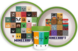 Stor Minecraft csúszásmentes étkészlet, micro műanyag szett STF66677 (STF66677)