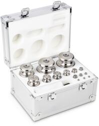 KERN súlykészlet precíziós mérlegekhez 1 g - 2 kg alumínium dobozban, OIML M1 súlyosztály, hitelesíthető (344-076)