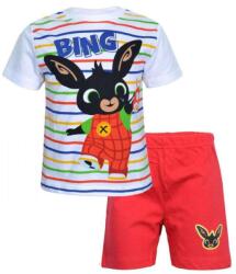  Bing rövid pizsama Bing csíkos fehér piros 2 év (92 cm)