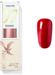  Advent 07 - gél lakk 8 ml - Sötét piros -