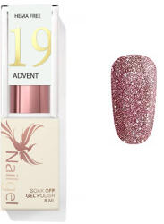 Advent 19 - gél lakk 8 ml - csillámos mályva -
