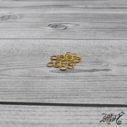 Szerelőkarika dupla - arany 6 mm (100 db)