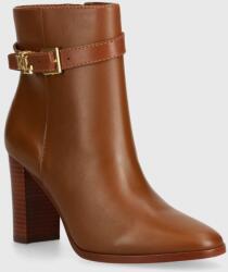 Lauren Ralph Lauren bőr csizma Bailey barna, női, magassarkú, 802937808002 - barna Női 40